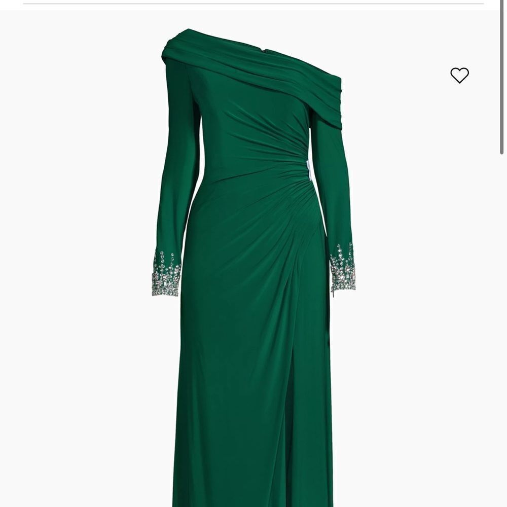 Mac Duggal Asymmetrical Jeweled Gown